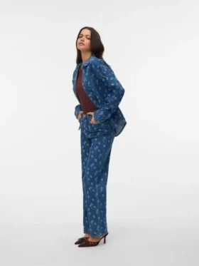 Vmtessa jeans med høj talje og bred benvidde