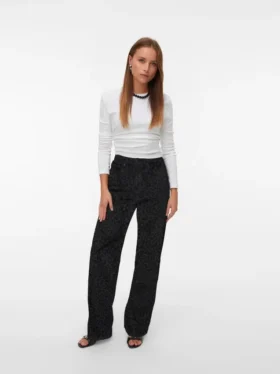 Vmtessa jeans med høj talje og bred benvidde