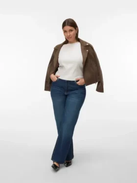 Vmtessa jeans med høj talje og bred benvidde