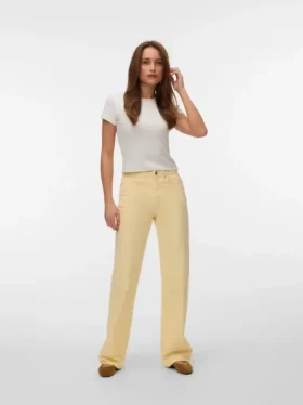 Vmtessa-jeans med høj talje og bred benvidde