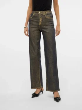 Vmtessa jeans med høj talje og bred benvidde
