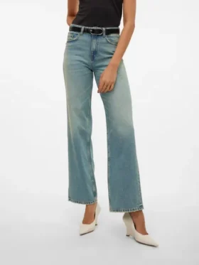Vmtessa jeans med høj talje og bred benvidde