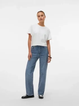 Vmtessa jeans med høj talje og bred benvidde