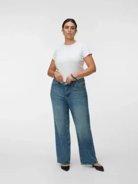 Vmtessa jeans med høj talje og bred benvidde