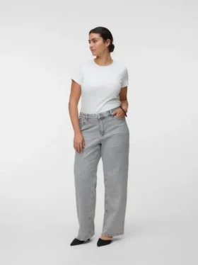 Vmtessa jeans med høj talje og bred benvidde