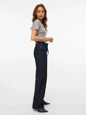 Vmtessa jeans med høj talje og bred benvidde