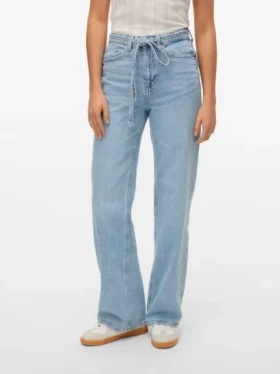 Vmtessa jeans med høj talje og bred benvidde