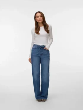 Vmtessa-jeans med høj talje og bred benvidde