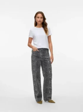 Vmtessa jeans med høj talje og bred benvidde