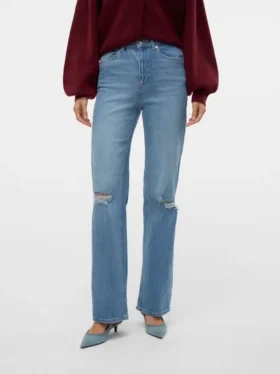 Vmtessa jeans med høj talje og bred benvidde