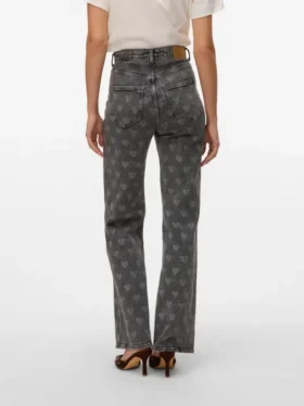 Vmtessa jeans med høj talje og bred benvidde