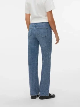 Vmtessa jeans med høj talje og bred benvidde