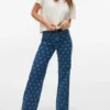 Vmtessa jeans med høj talje og bred benvidde