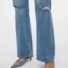 Vmtessa jeans med høj talje og bred benvidde