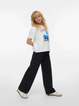 Vmtessa jeans med høj talje og brede ben