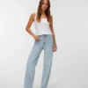 Vmtessa jeans med strass, høj talje og bred benvidde