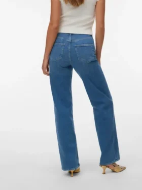 Vmtessa-Stretch jeans med høj talje og brede ben