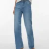 Vmtessa-Stretch jeans med høj talje og brede ben