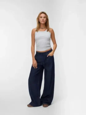 Vmvaleria jeans med mellemhøj talje og brede ben