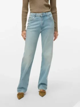 Vmvalerie jeans med mellemhøj talje og lige pasform