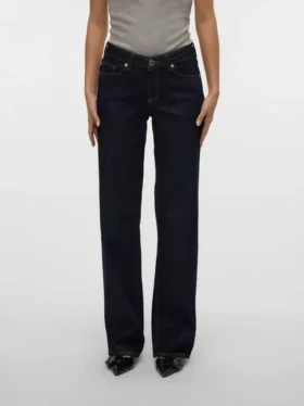 Vmvanessa jeans med lav talje og bred benvidde