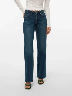 Vmvanessa jeans med lav talje og brede ben