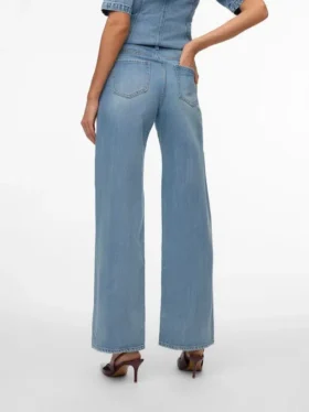 Vmvega-jeans med høj talje og bred benvidde