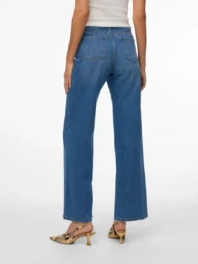 Vmvega-jeans med høj talje og vid benvidde