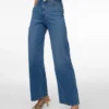 Vmvega-jeans med høj talje og vid benvidde
