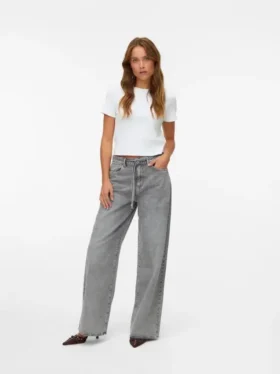 Vmwien jeans med mellemhøj talje og bred benvidde