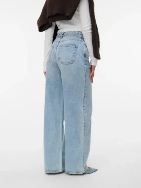 Vmwien jeans med mellemhøj talje og bred benvidde