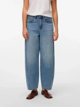 Vmzelda High Rise Barrel Fit-Jeans